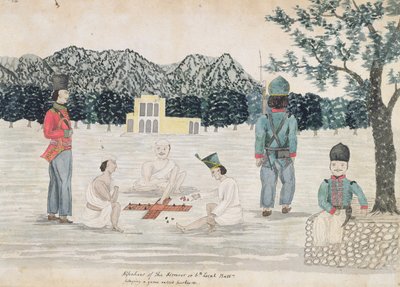 Esquisse de la vie des Gurkhas à Dehra Dun, vers 1821 - The Hon. Frederick Shore